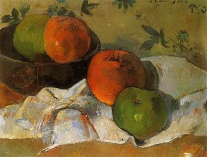 Apples and Bowl by Oil Painting Reproduction