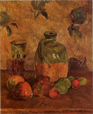 Apples, Jug, Iridescent Glass by Oil Painting Reproduction