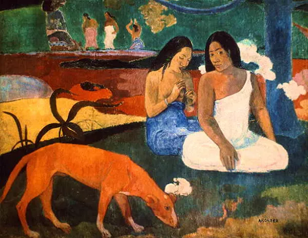 Arearea Joyousness oil painting by Artist Paul Gauguin