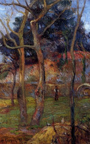 Bare Trees by Oil Painting Reproduction