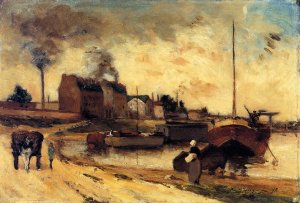 Cail Factories and Quai de Grenelle by Oil Painting Reproduction