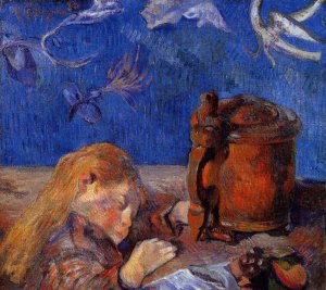 Clovis Gauguin Asleep by Oil Painting Reproduction