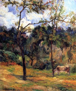 Cow in a Meadow, Rouen by Oil Painting Reproduction