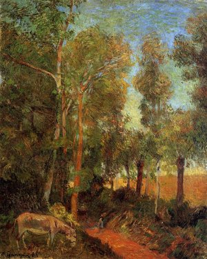 Donkey by the Lane by Oil Painting Reproduction