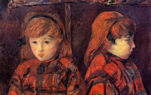 Double Portrait of a Young Girl Mademoiselle Lafuite by Oil Painting Reproduction