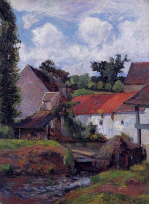 Farm in Osny by Oil Painting Reproduction