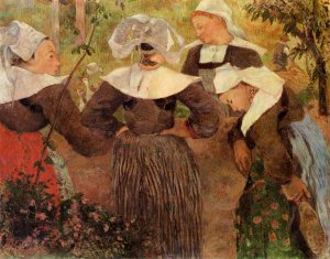 Four Breton Women by Oil Painting Reproduction