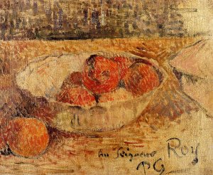 Fruit in a Bowl by Oil Painting Reproduction