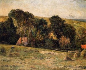 Haymaking Near Dieppe by Oil Painting Reproduction