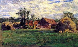 Haystacks by Oil Painting Reproduction