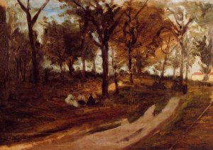 In the Forest, Saint-Cloud sketch by Oil Painting Reproduction