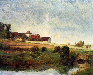 La Groue Farm, Osny by Oil Painting Reproduction