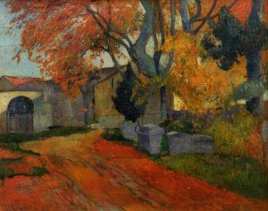 Lane at Alchamps, Arles by Oil Painting Reproduction