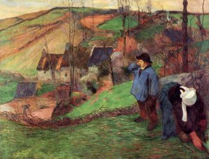 Little Breton Shepherd by Oil Painting Reproduction