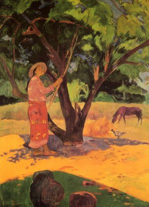 Mau Taporo also known as The Lemon Picker by Oil Painting Reproduction