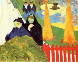 Old Women at Arles also known as Women from Arles in the Public Gardens, The Mistral by Oil Painting Reproduction