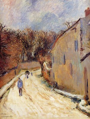 Osny, Rue de Pontoise, Winter by Oil Painting Reproduction