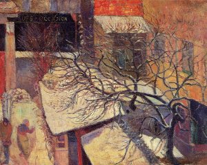 Paris in the Snow by Oil Painting Reproduction