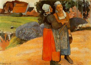 Paysannes Bretonnes (Breton Peasant Women) by Oil Painting Reproduction