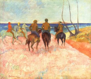 Riders on the Beach by Oil Painting Reproduction