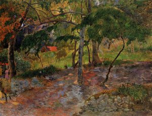 River Under the Trees, Martinique by Oil Painting Reproduction