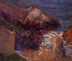 Rocks on the Coast by Oil Painting Reproduction