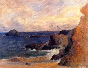 Rocky Coast by Oil Painting Reproduction