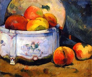 Still Life with Peaches by Oil Painting Reproduction