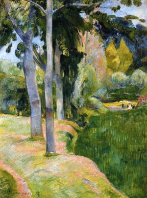 The Large Trees by Oil Painting Reproduction