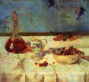 The White Tablecloth also known as Still Life with Cherries by Oil Painting Reproduction