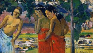 Three Tahitian Women by Oil Painting Reproduction