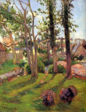 Turkeys also known as Pont-Aven Landscape by Oil Painting Reproduction