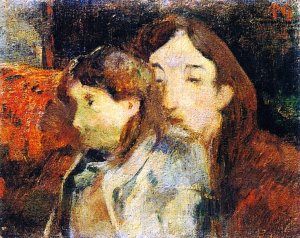 Two People on a Sofa by Oil Painting Reproduction