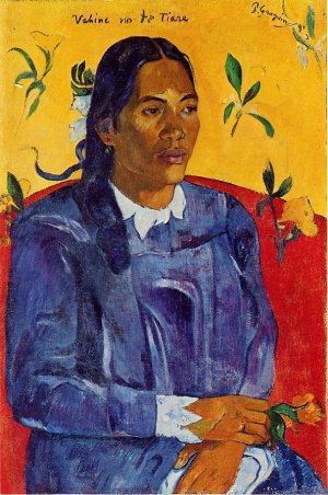 Vahine No Te Tiare also known as Woman with a Flower by Oil Painting Reproduction