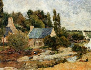 Washerwoman at Simonou Mill, Pont-Aven by Oil Painting Reproduction