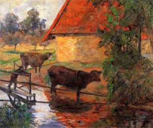 Watering Place by Oil Painting Reproduction