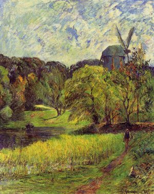 Windmil, Ostervold Park by Oil Painting Reproduction